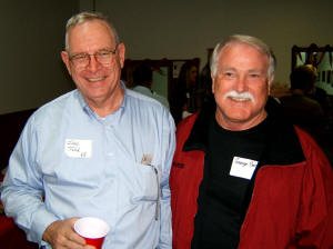 John Todd and George Gordon catching up on what each other has been doing over the years.