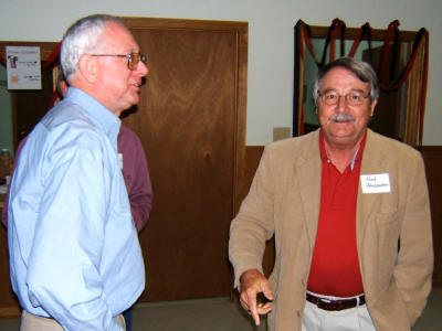 The Alexanders were big guys on campus throughout the 50's and 60's. Fred strikes up a conversation with Roy Stewart.