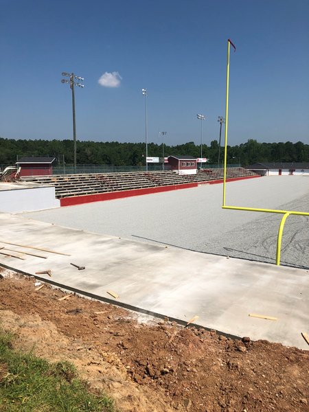 Preparing Booster Stadium for the new turf, 2019.
